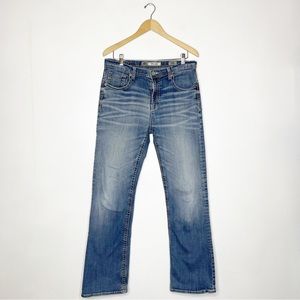 BKE Tyler Mens Relaxed Denim Jeans Size 33 L Buckle